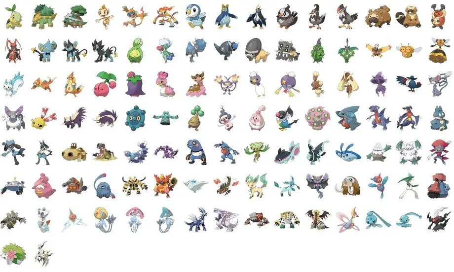Grass Pokémon (Gen. 4) (Picture Click) Quiz