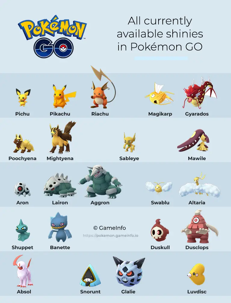 [Guide] Complete Pokemon Go Shiny List &  How to Find and ...