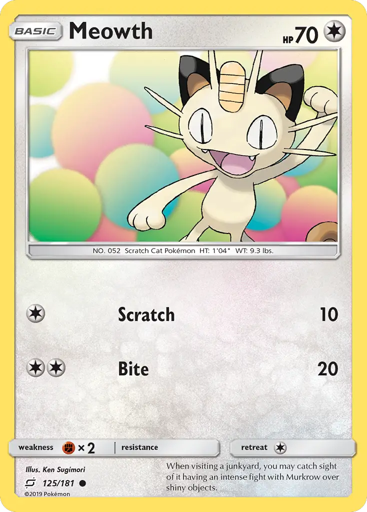 Meowth Team Up Card Price How much it