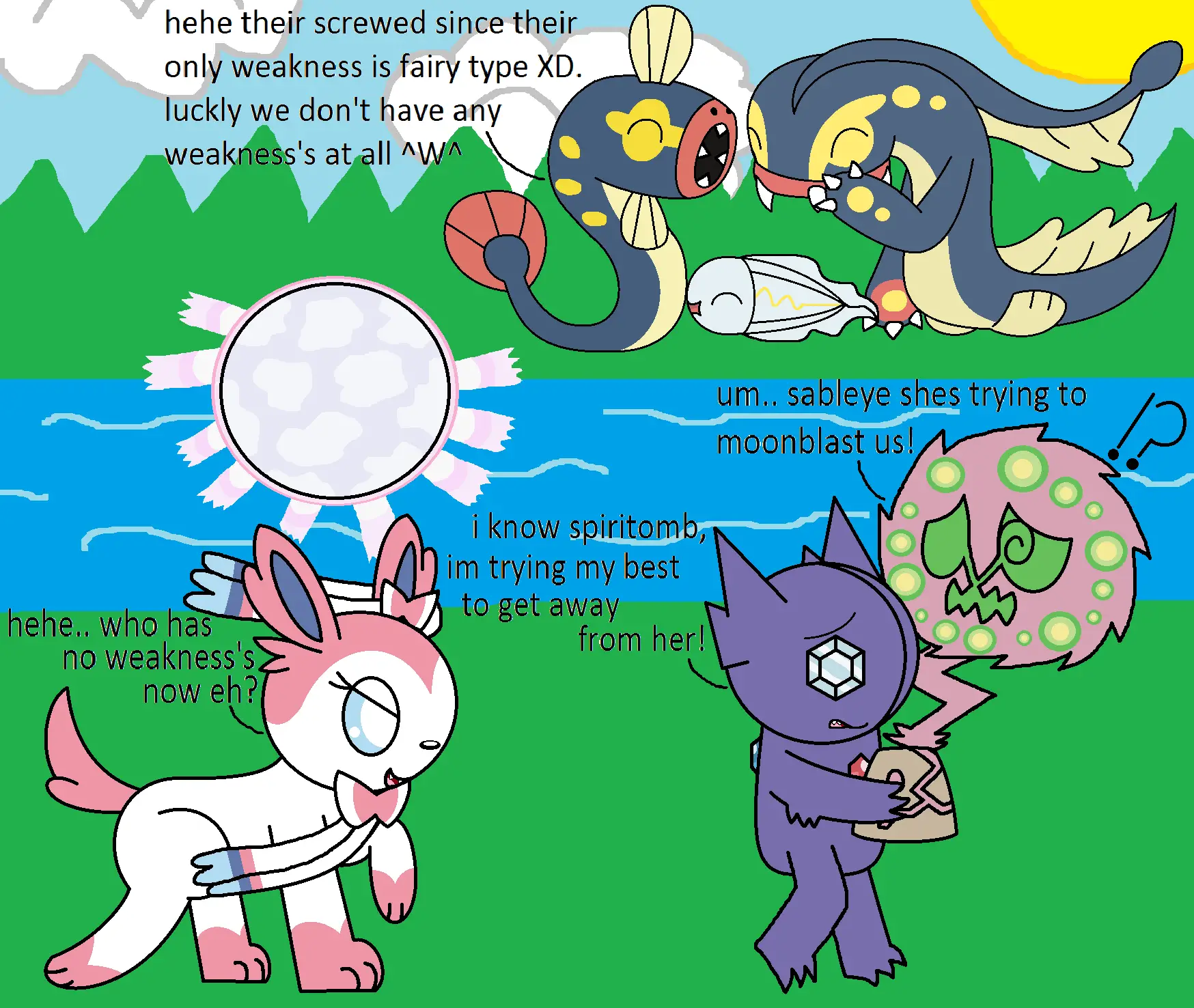 Sableye And Spiritomb Their Only Weakness by pokemonlpsfan ...