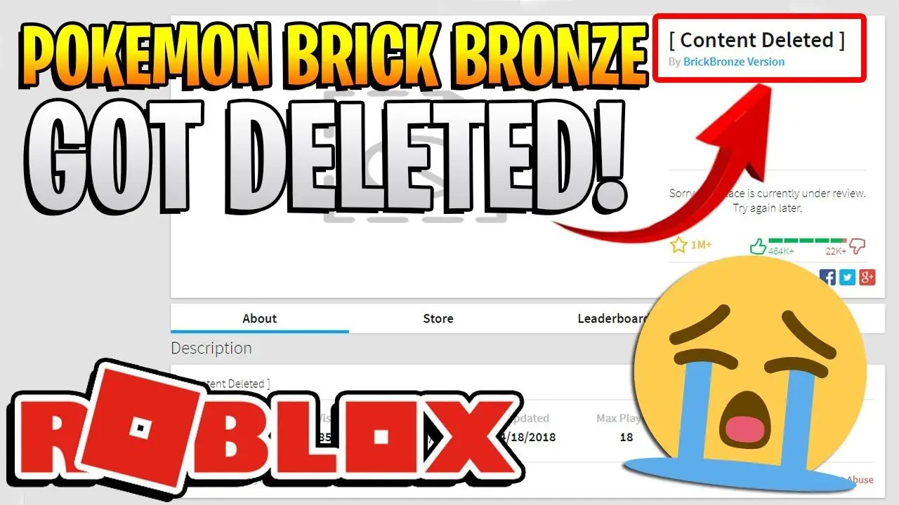 WHY POKEMON BRICK BRONZE IS DELETED ON ROBLOX BY NINTENDO ...